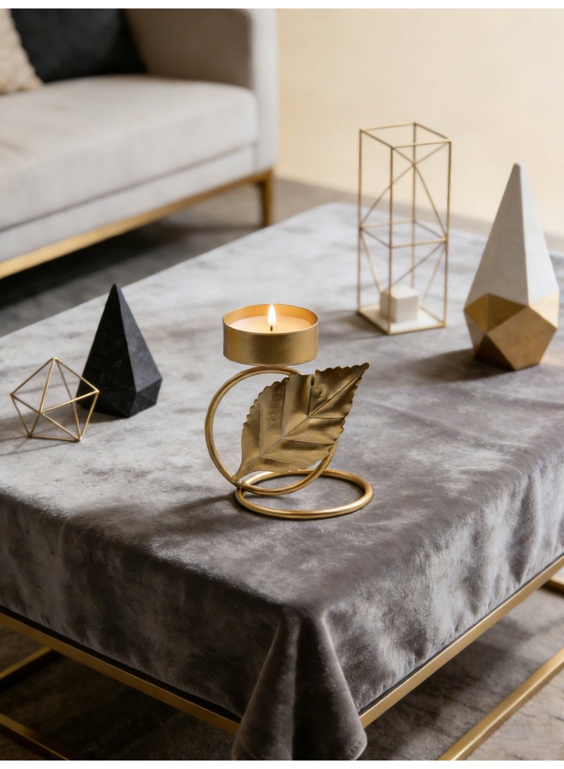 Ecoey Vintage Ginkgo Leaf Iron Candle Holder – Home Decor Atmosphere Candelabra for Bar, B&b, Table Centerpiece, Creative Birthday Gift - Image 2